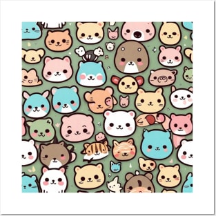 Cute kittens cute cats cute pattern Posters and Art